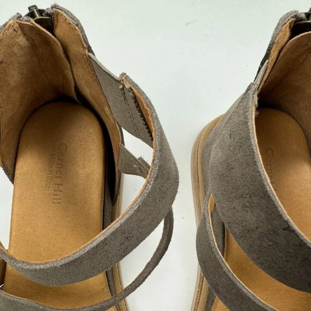 Garnet Hill Luna‎ Sport Sandals Women 38 US 8 NWOB $169 Zip Closure Wedge